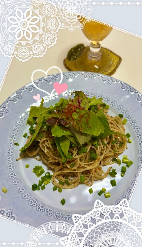 ニンニクとアンチョビの黒こしょうパスタ4