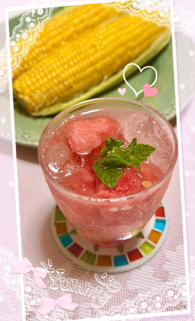 美味しくできたスイカ酢シロップ
