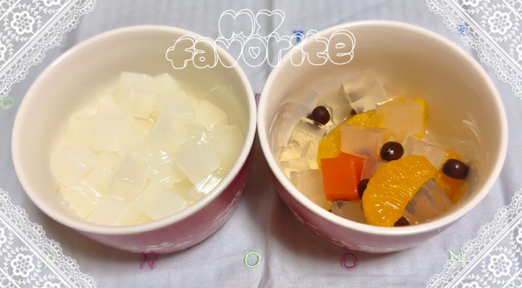 ナタデココとみつ豆