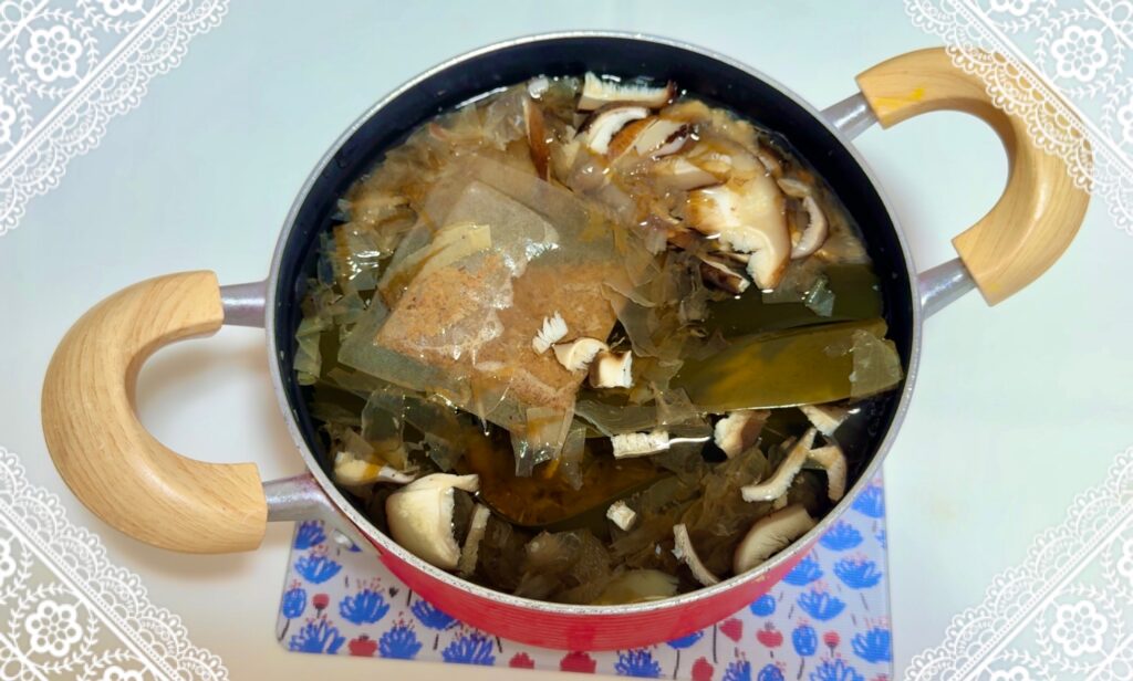 お雑煮、プラスで加えた出汁の食材