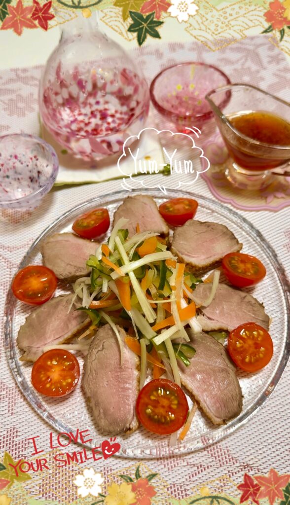 鴨ロースのサラダ完成写真