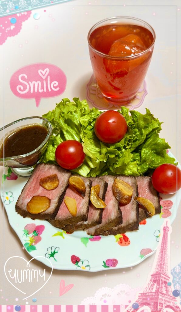 フライパンで簡単ローストビーフ　完成写真1