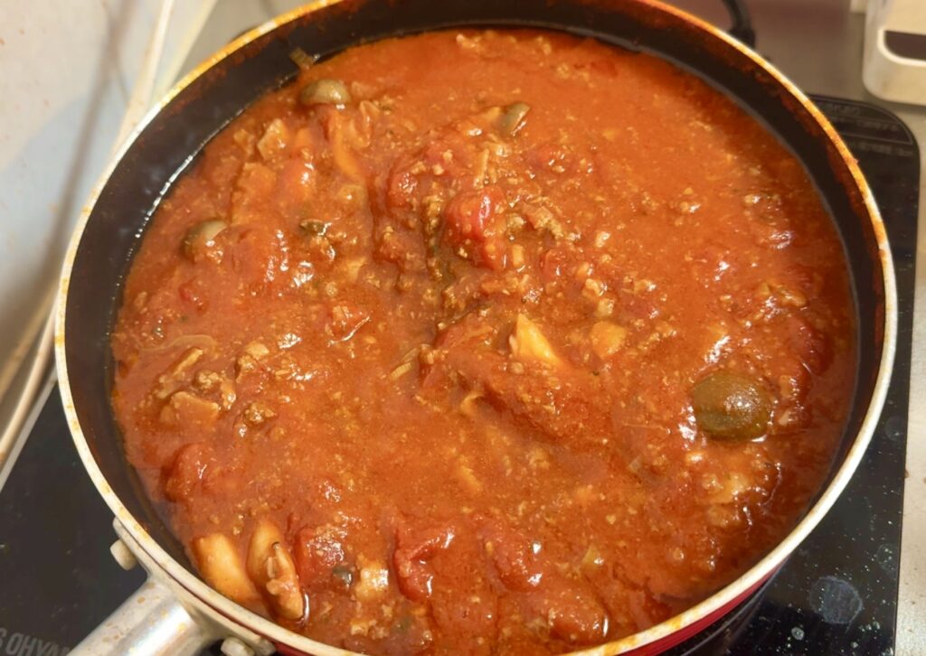 ミートボールのトマトリメイクパスタ 作り方1