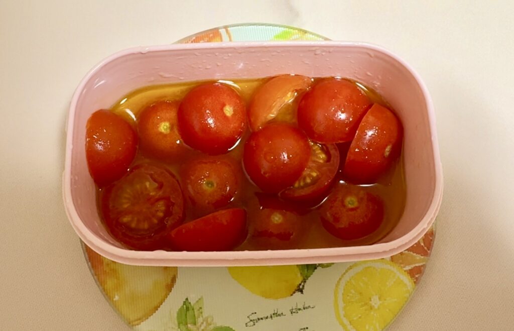 生ハムとトマトの上品な冷製パスタ 作り方4