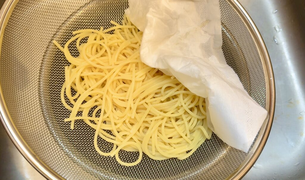 生ハムとトマトの上品な冷製パスタ 作り方5
