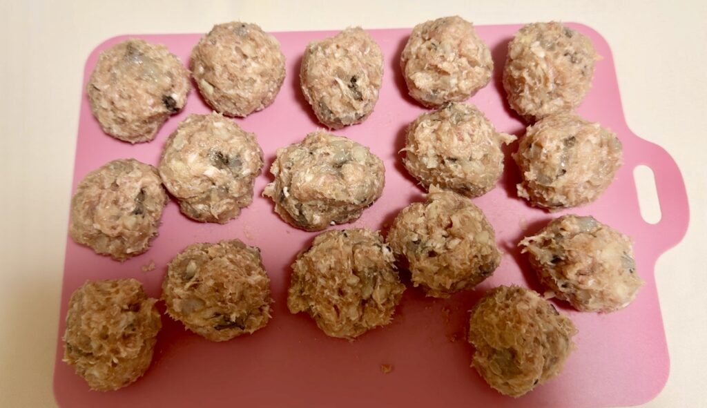 せいろで作る豚肉と海老の手作りシュウマイ 作り方6