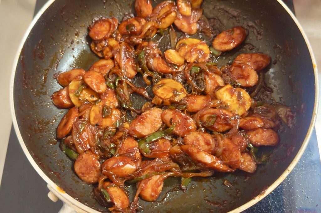 ソーセージたっぷり 大人のナポリタン 作り方5