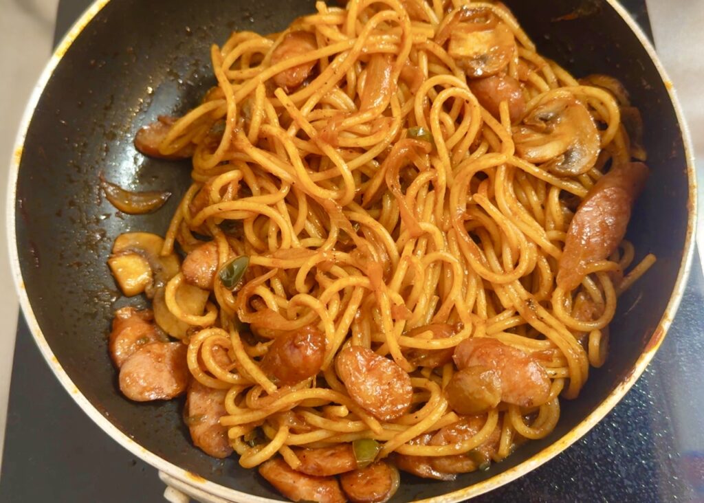 ソーセージたっぷり 大人のナポリタン 作り方7