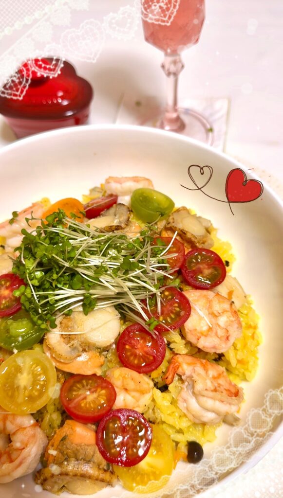 炊飯器で簡単 パエリア風炊き込みご飯 完成写真2