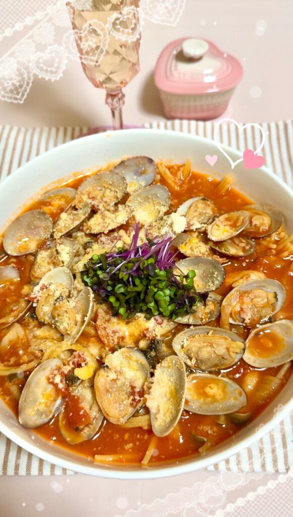 旨みたっぷり・ワンパンで作るトマトスープパスタ 完成写真1