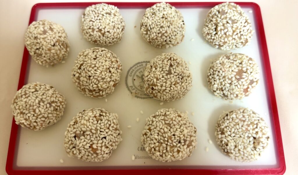 せいろで作る 海老と鶏肉のもち米シュウマイ 作り方5