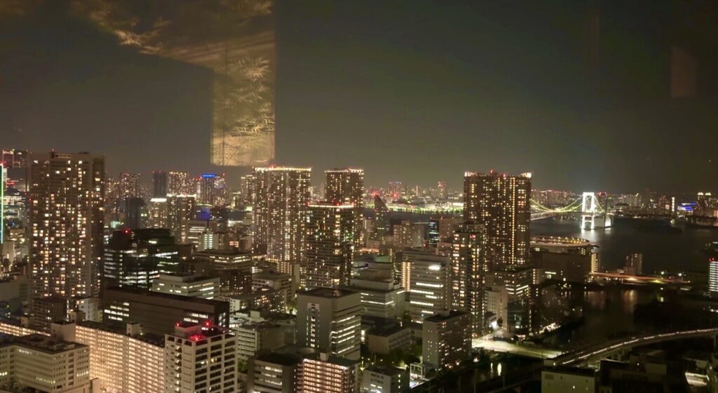 LUFTBAUMから眺める東京とレインボーブリッジの夜景
